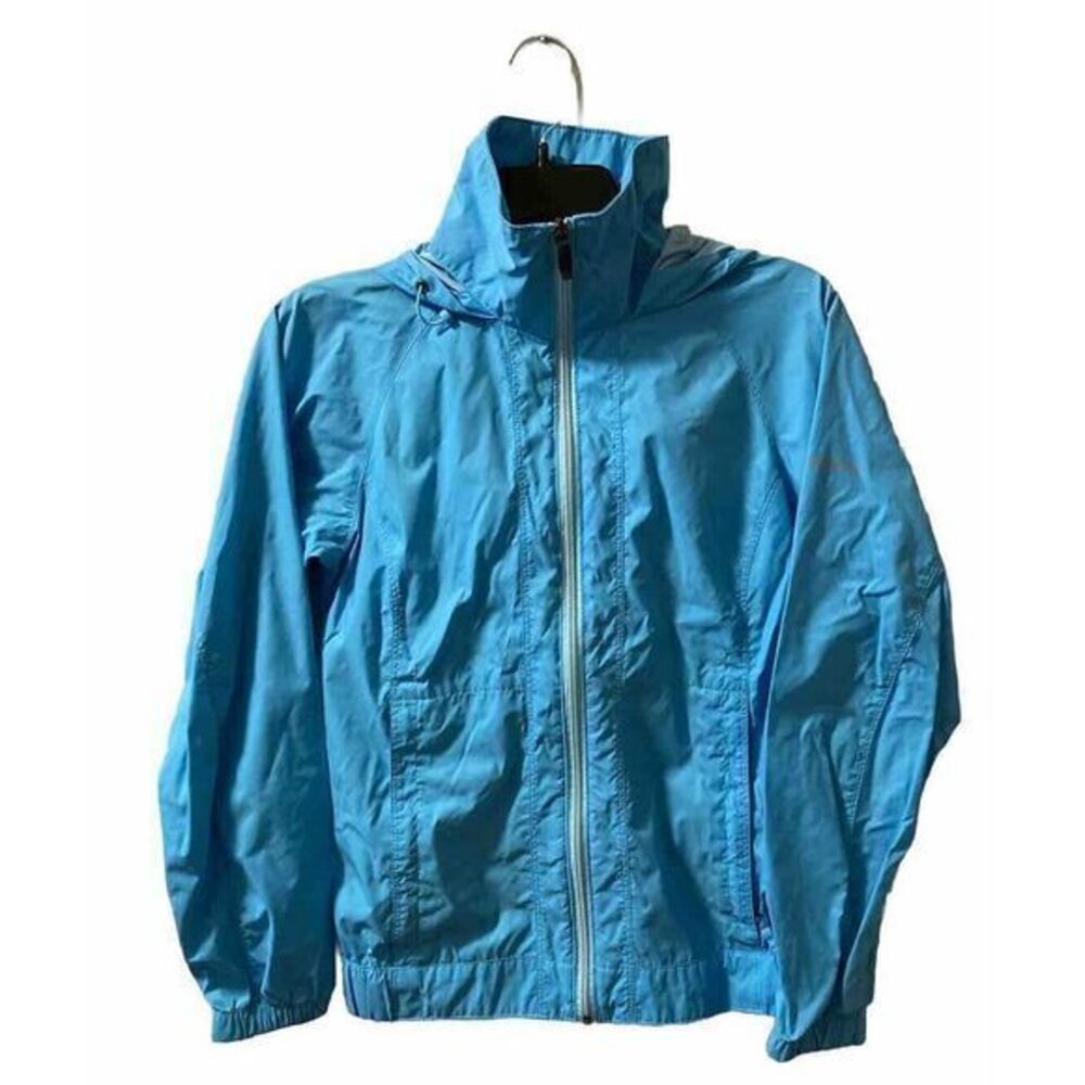 Columbia Jacket Lightweight Women's size XS Blue Aqua Packable Waterproof